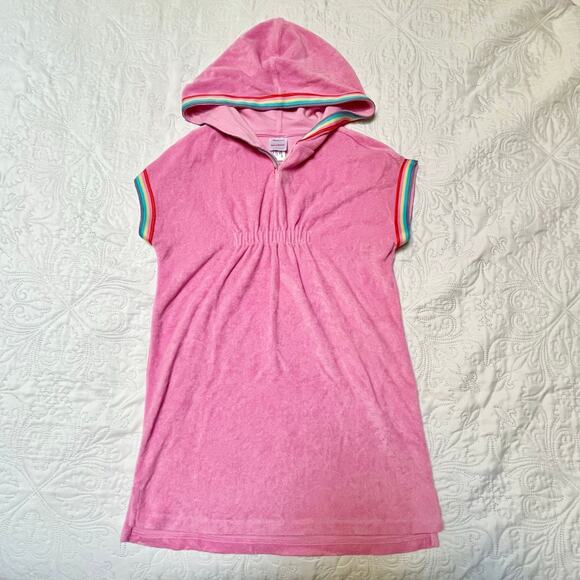 Hanna Andersson Terry Hoodie Swim Coverup Size 6/7 - Picture 2 of 5